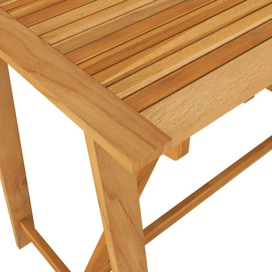 Ξύλινο Τραπέζι Μπαρ Εξωτερικού Χώρου 140x70x104εκ.