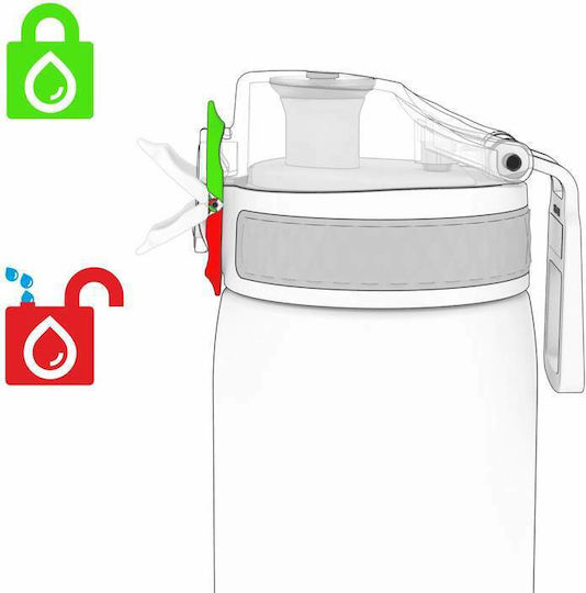 Ion8 Sport Pod Kids Water Bottle Plastic with Straw Non Spill Green 400ml