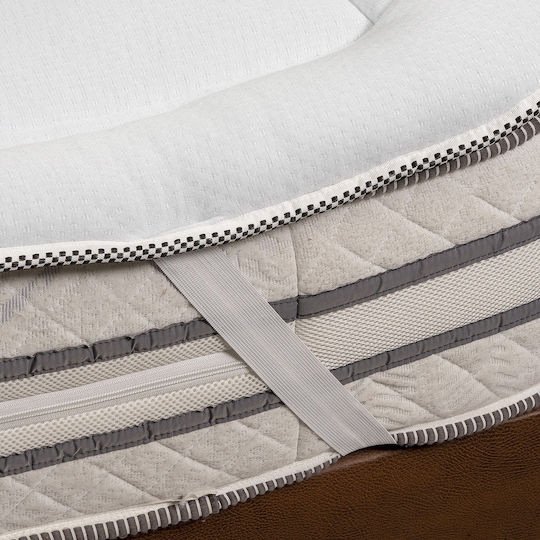 Beauty Home Mattress Topper Cool Max King Size Foam with Elastic Straps 180x200x3.5cm