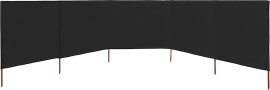 vidaXL Fabric Fence Panel in Black Color 1.2x6.0m