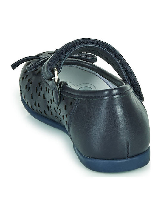 Kids Ballerinas Cary with Hoop & Loop Closure Blue