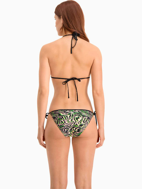 Puma Bikini Τριγωνάκι Floral Μαύρο