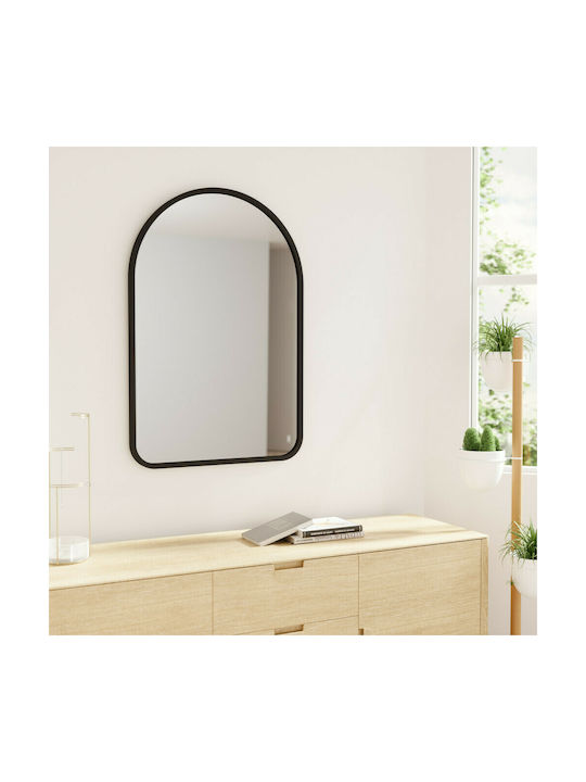 Umbra Hub Arched Wall Mirror Oval with Black Plastic Frame 91.4x61cm 1pcs