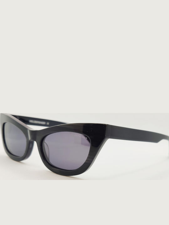 Kreuzbergkinder Misty Women's Sunglasses with Black Plastic Frame and Black Lens