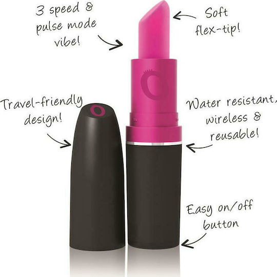 Screaming O Vibrating Lipstick Mini Κλειτοριδικός Δονητής με Απομακρυσμένο Έλεγχο 20cm Pink
