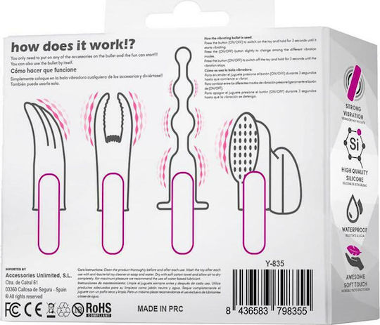 LateToBed 4fun Set mit Aufsätzen für Vibrator Lila