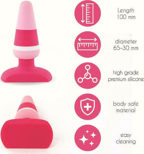 Feelztoys Colors Anal Plug No.2 White / Pink 9cm