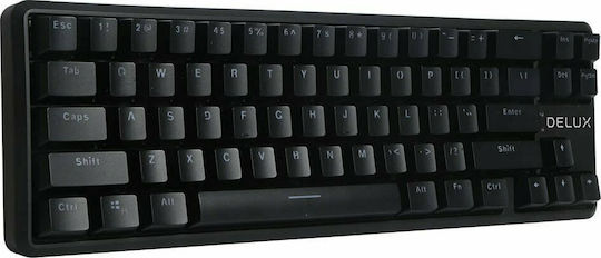 Delux KM32 Ασύρματο Gaming Πληκτρολόγιο 65% με Outemu Brown διακόπτες και RGB φωτισμό (Αγγλικό US)