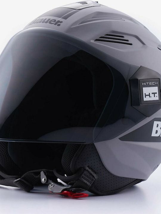 Blauer H.T. Brat H118 Grey Matt/Black Motorcycle Helmet Jet ECE 22.05 1200gr