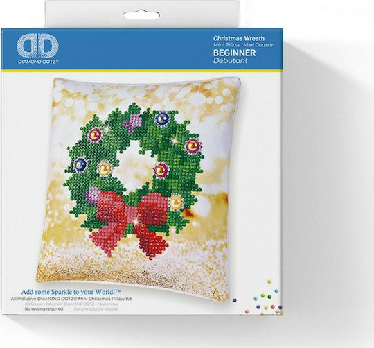 Diamond Dotz Pernă Diamond Painting Kit Coroniță de Crăciun miniatură