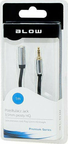 Blow 3,5mm Klinkenkabel Male - 3,5mm Buchse Schwarz 1m 91-282