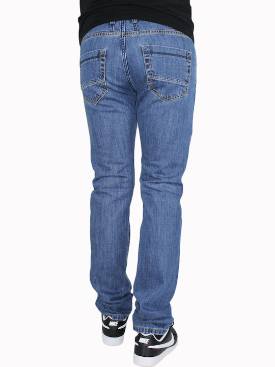 Shaft Jeans SM723 Ανδρικό Παντελόνι Τζιν σε Slim Εφαρμογή Μπλε