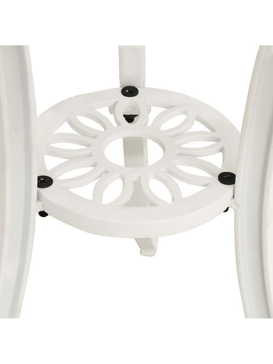 Tisch für kleine Außenbereiche Stabil White 62x62x65cm