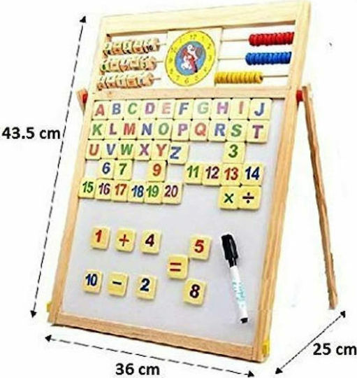 Tablă Magnetică Markerboard Față și Spate Tablă de Scris pentru Copii 43.5x36x25 cm