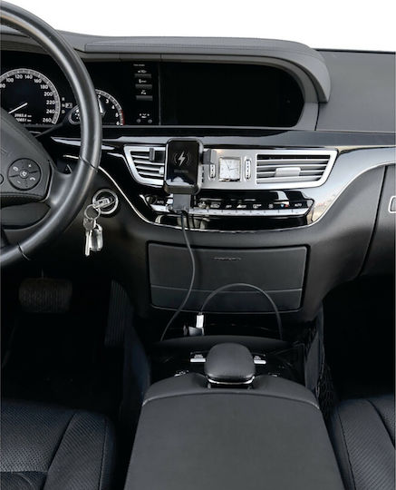 Lampa Graviton Car Mobile Mount with Adjustable Hooks and Wireless Charging Black