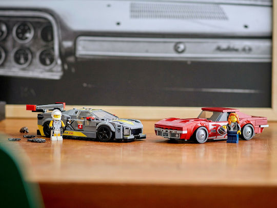 LEGO Speed Champions Chevrolet Corvette C8.R Race Car and 1968 Chevrolet Corvette for 8+ Years