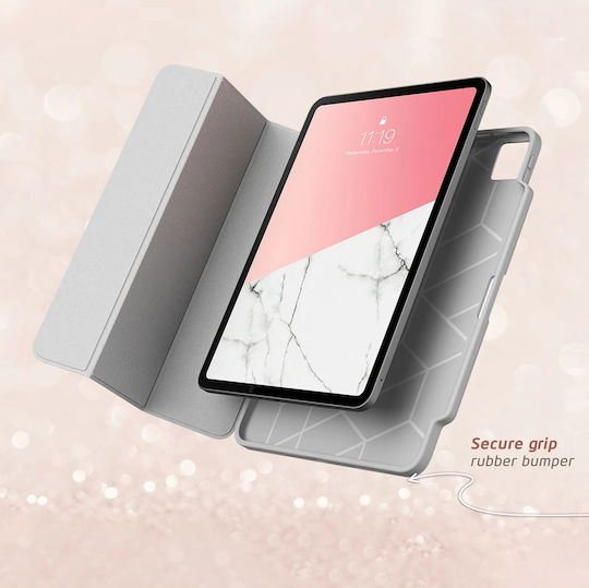 i-Blason Cosmo Tri-Fold Umschlag Rückseite Marmor Rosa Für iPad Pro 2020 12,9 Zoll