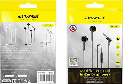 Awei PC7 În ureche Handsfree cu Mufă 3.5mm Negru