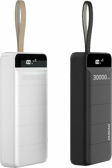 Dudao K8+s Power Bank 30000mAh cu 3 Porturi USB-A Alb