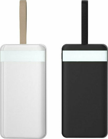 Dudao K8+s Power Bank 30000mAh cu 3 Porturi USB-A Alb