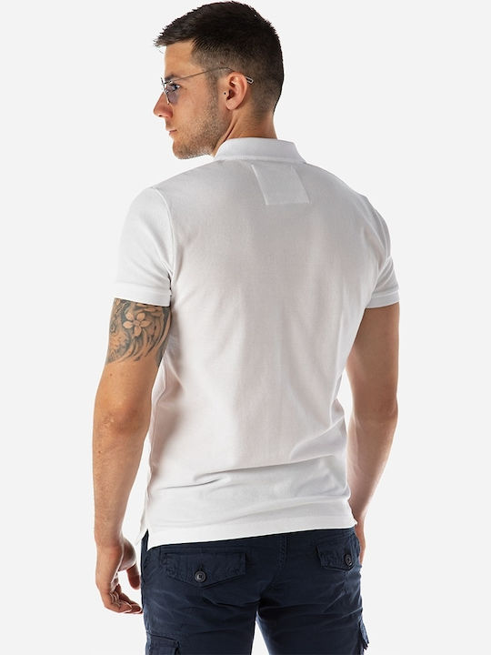 Camaro Men's Short Sleeve Blouse Polo White