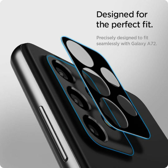 Spigen Optik Lens Protector Προστασία Κάμερας Tempered Glass Μαύρο για το Galaxy A72