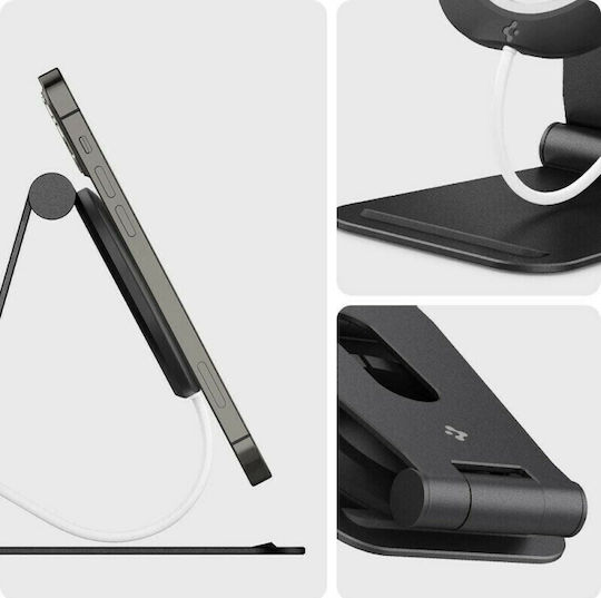 Spigen MagFit Βάση Φόρτισης MagSafe σε Μαύρο χρώμα
