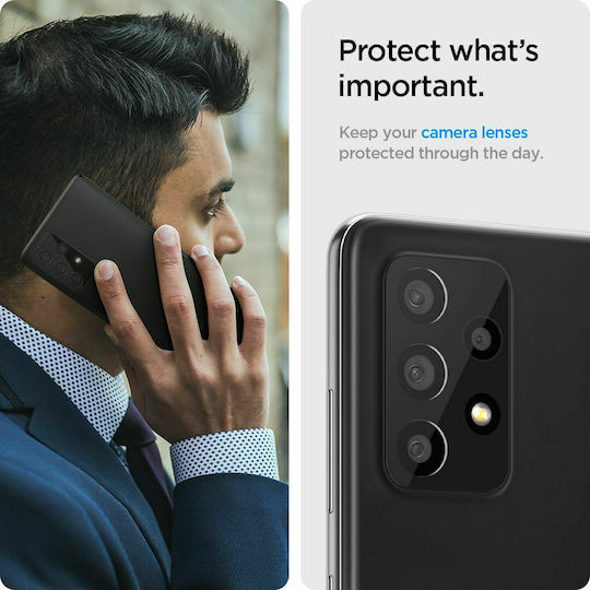 Spigen Optik Lens Protector Προστασία Κάμερας Tempered Glass Μαύρο για το Galaxy A72