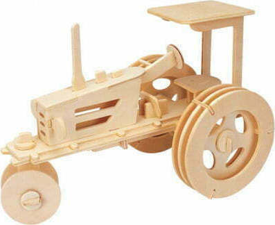 Anelixi Wooden Construction Toy Ξύλινη Συναρμολογούμενη Κατασκευή: Τρακτέρ με Σκέπαστρο for 8+ years