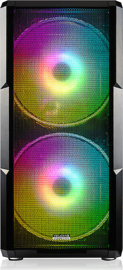 Modecom Amirani ARGB Gaming Midi Tower Κουτί Υπολογιστή με Πλαϊνό Παράθυρο Μαύρο