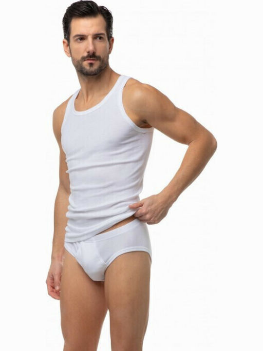 Men's Undershirt Sleeveless in White Color