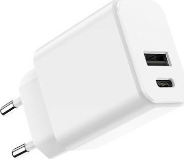 Maxlife Charger Without Cable with USB-A Port and USB-C Port Power Delivery Whites (MXTC-04)