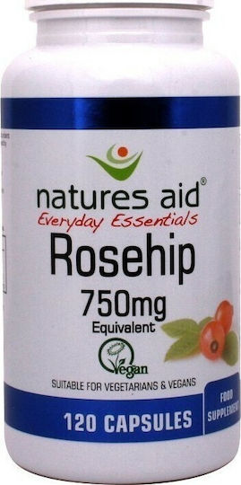 Natures Aid Rosehip 750mg Special Food Supplements for Joint Health 120 Capsules