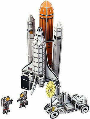 Anelixi Papier-Bauspielzeug Weltraum-Bus Discovery für Kinder ab 7+ Jahre Jahren