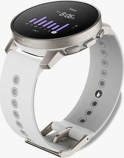 Suunto 9 Peak Titanium 43mm Waterproof Smartwatch with Heart Rate Monitor (Birch White)