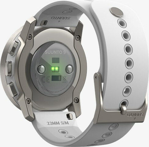 Suunto 9 Peak Titanium 43mm Waterproof Smartwatch with Heart Rate Monitor (Birch White)