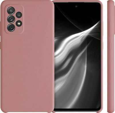 KWmobile Flexible Rubber Umschlag Rückseite Silikon Rose Tan (Galaxy A72) 54359.193