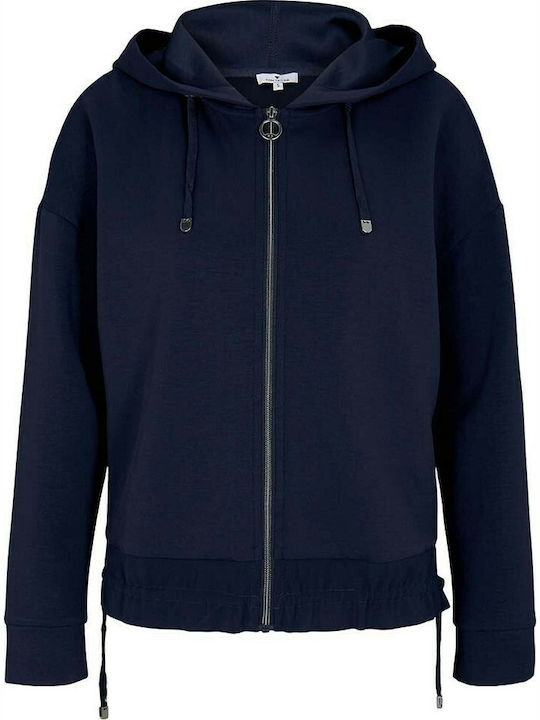 Damen Sweatshirtjacke Kapuzen Blau