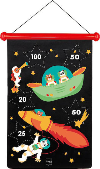 Scratch Europe Set with Target & Dart Παιδικός Μαγνητικός Στόχος 2 Όψεων με 6 Βελάκια - Αστροναύτης