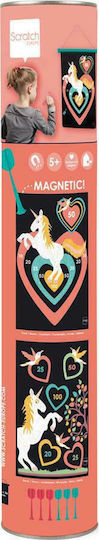 Scratch Europe Set with Target & Darts Children's Magnetic Target 2 Sides with 6 Darts - Unicorns