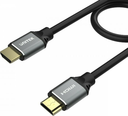 Unitek HDMI 2.1 Ultra High Speed 48Gbps 4K 120Hz HDR VRR Cable HDMI male - HDMI male 1.5m Μαύρο