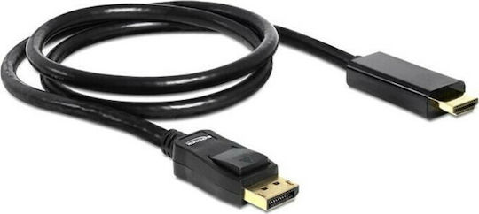 DeLock Cable DisplayPort male - HDMI male 1m Black (82586)