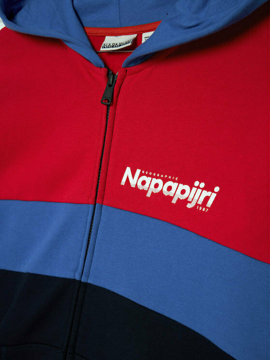 Παιδική Ζακέτα Φούτερ Fleece με Κουκούλα Πολύχρωμη Baloy