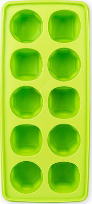 Hega Hogar Plastic Ice Cube Tray 10 Slots Green