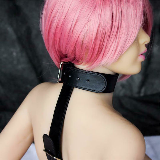Fetish Addict Collar With Restraints Adjustable Neck & Limb Restraint Set in Black Color