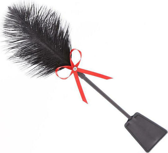 Fetish Addict Leather Slapper Feather Whip Racket Paddle σε Κόκκινο Χρώμα