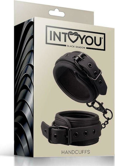 IntoYou Shadow Handcuffs Vegan Leather Белезници в Черен Цвят