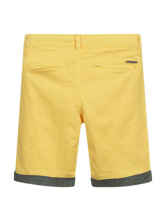 Guess Kinder Shorts/Bermudas Stoff Core Satin Chino Shorts Gelb