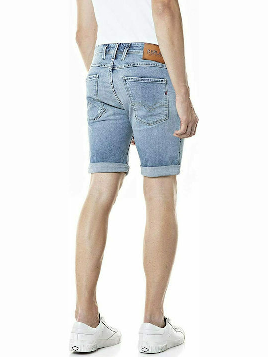 Replay Herrenshorts Jeans Hellblau