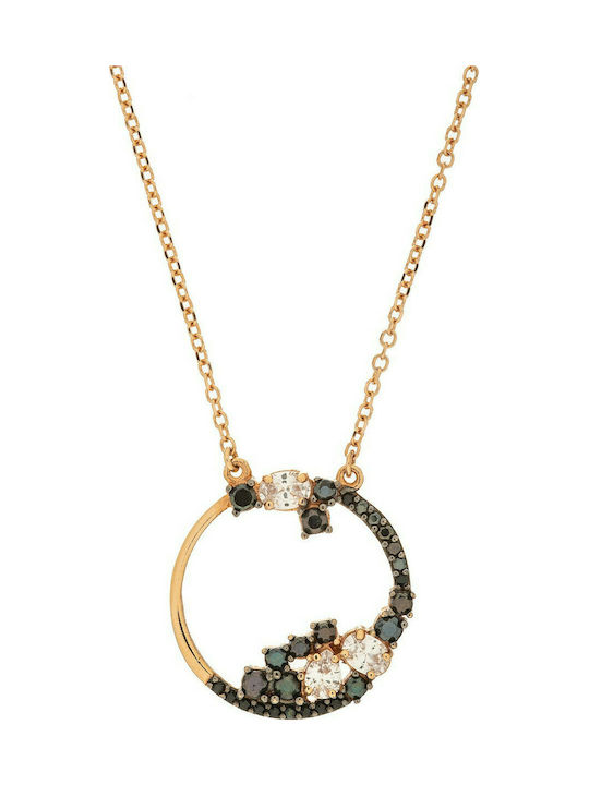 Women's Necklace VITOPOULOS Rose Gold 14K with Stones